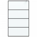 vidaXL fekete ESG tejüveg zuhanyfal 115x195 cm