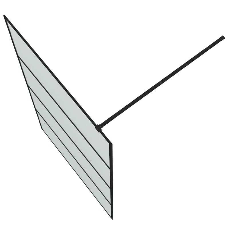 vidaXL fekete ESG tejüveg zuhanyfal 115x195 cm