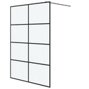 vidaXL fekete ESG tejüveg zuhanyfal 140x195 cm