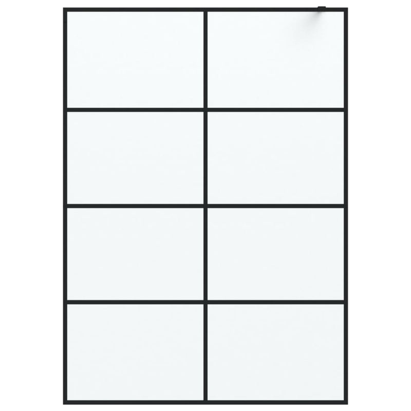 vidaXL fekete ESG tejüveg zuhanyfal 140x195 cm