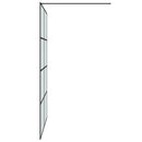 vidaXL fekete ESG tejüveg zuhanyfal 140x195 cm
