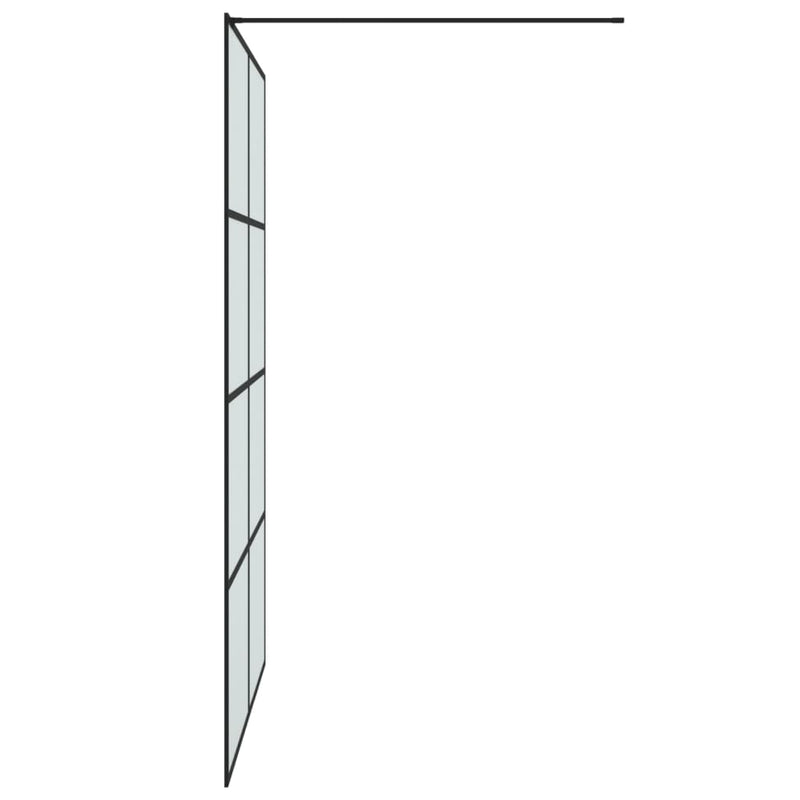 vidaXL fekete ESG tejüveg zuhanyfal 140x195 cm