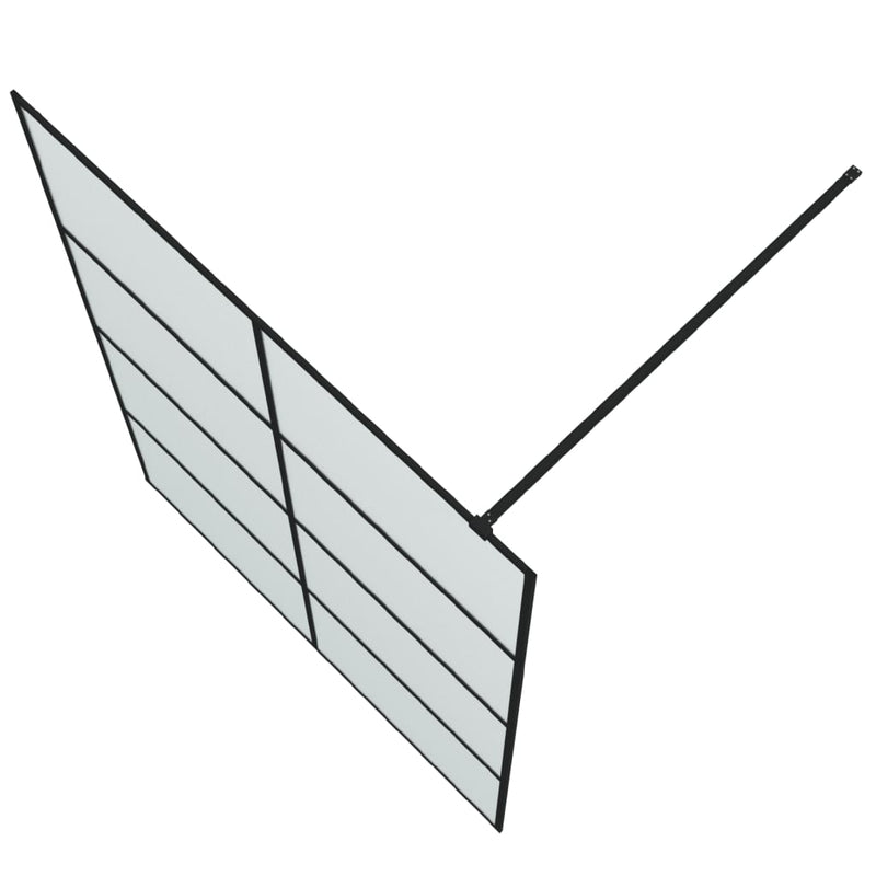 vidaXL fekete ESG tejüveg zuhanyfal 140x195 cm
