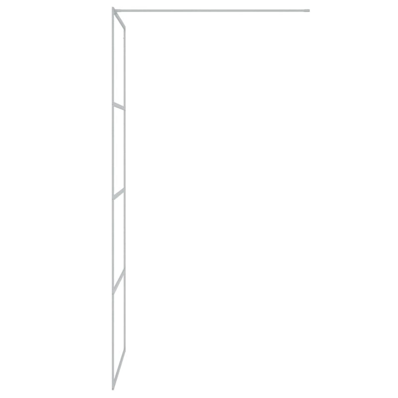 vidaXL ezüstszínű átlátszó ESG üveg zuhanyfal 80 x 195 cm