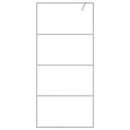 vidaXL ezüstszínű átlátszó ESG üveg zuhanyfal 90 x 195 cm