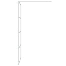 vidaXL ezüstszínű átlátszó ESG üveg zuhanyfal 90 x 195 cm