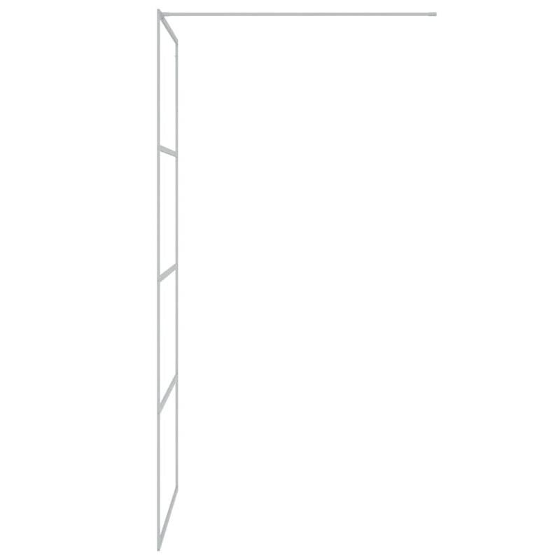 vidaXL ezüstszínű átlátszó ESG üveg zuhanyfal 90 x 195 cm