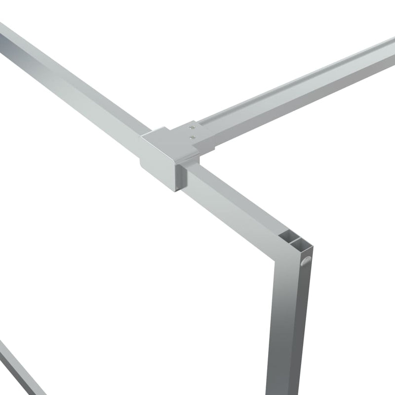 vidaXL ezüstszínű átlátszó ESG üveg zuhanyfal 90 x 195 cm