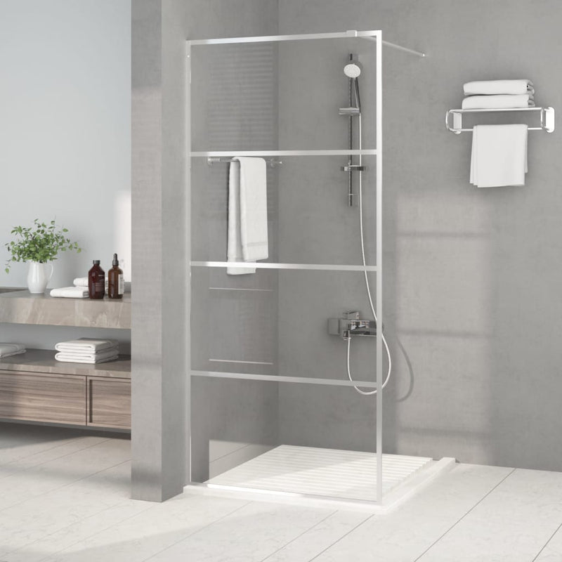 vidaXL ezüstszínű átlátszó ESG üveg zuhanyfal 90 x 195 cm