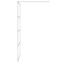 vidaXL ezüstszínű átlátszó ESG üveg zuhanyfal 100 x 195 cm
