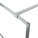 vidaXL ezüstszínű átlátszó ESG üveg zuhanyfal 100 x 195 cm