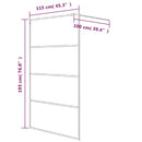 vidaXL ezüstszínű átlátszó ESG üveg zuhanyfal 115x195 cm