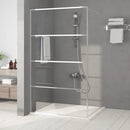 vidaXL ezüstszínű átlátszó ESG üveg zuhanyfal 115x195 cm