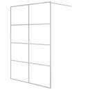 vidaXL ezüstszínű átlátszó ESG üveg zuhanyfal 140x195 cm