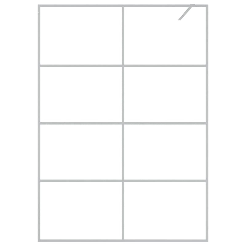 vidaXL ezüstszínű átlátszó ESG üveg zuhanyfal 140x195 cm
