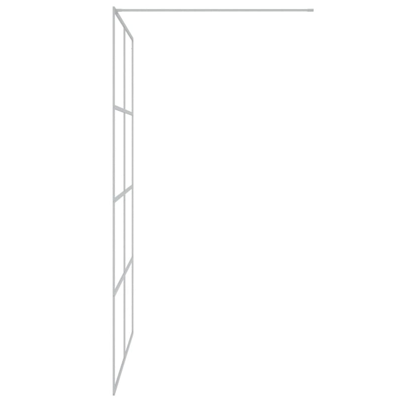 vidaXL ezüstszínű átlátszó ESG üveg zuhanyfal 140x195 cm