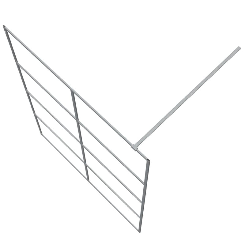 vidaXL ezüstszínű átlátszó ESG üveg zuhanyfal 140x195 cm