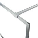 vidaXL ezüstszínű átlátszó ESG üveg zuhanyfal 140x195 cm