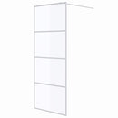 vidaXL fehér átlátszó ESG üveg zuhanyfal 80x195 cm