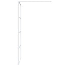 vidaXL fehér átlátszó ESG üveg zuhanyfal 90 x 195 cm