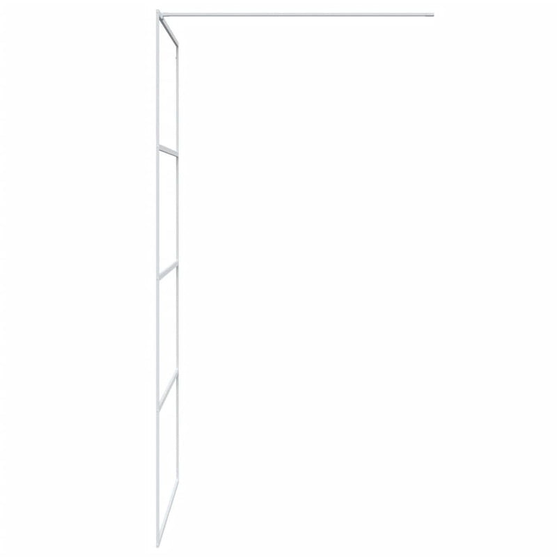 vidaXL fehér átlátszó ESG üveg zuhanyfal 100 x 195 cm