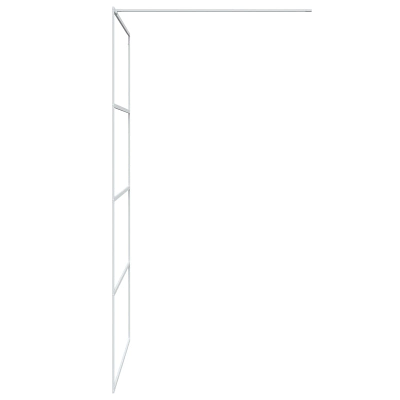 vidaXL fehér átlátszó ESG üveg zuhanyfal 115 x 195 cm