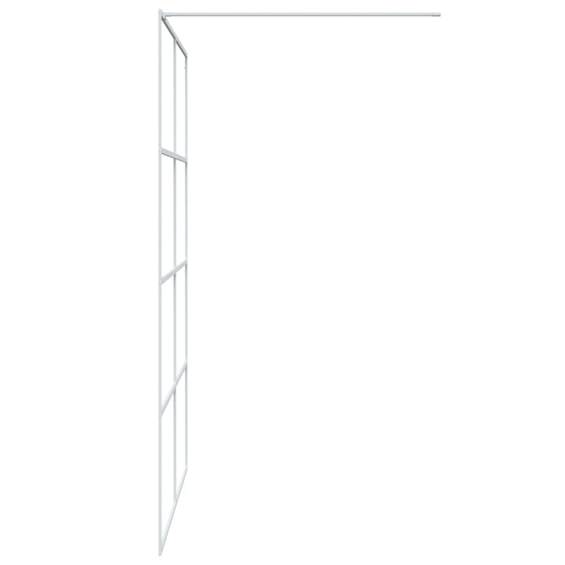 vidaXL fehér átlátszó ESG üveg zuhanyfal 140 x 195 cm