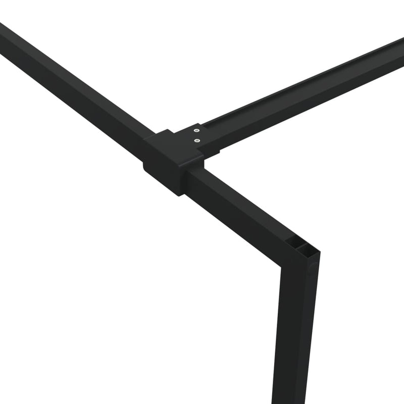 vidaXL fekete átlátszó ESG üveg zuhanyfal 80x195 cm