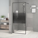 vidaXL fekete átlátszó ESG üveg zuhanyfal 90x195 cm