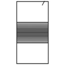 vidaXL fekete átlátszó ESG üveg zuhanyfal 100 x 195 cm