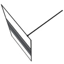 vidaXL fekete átlátszó ESG üveg zuhanyfal 115 x 195 cm