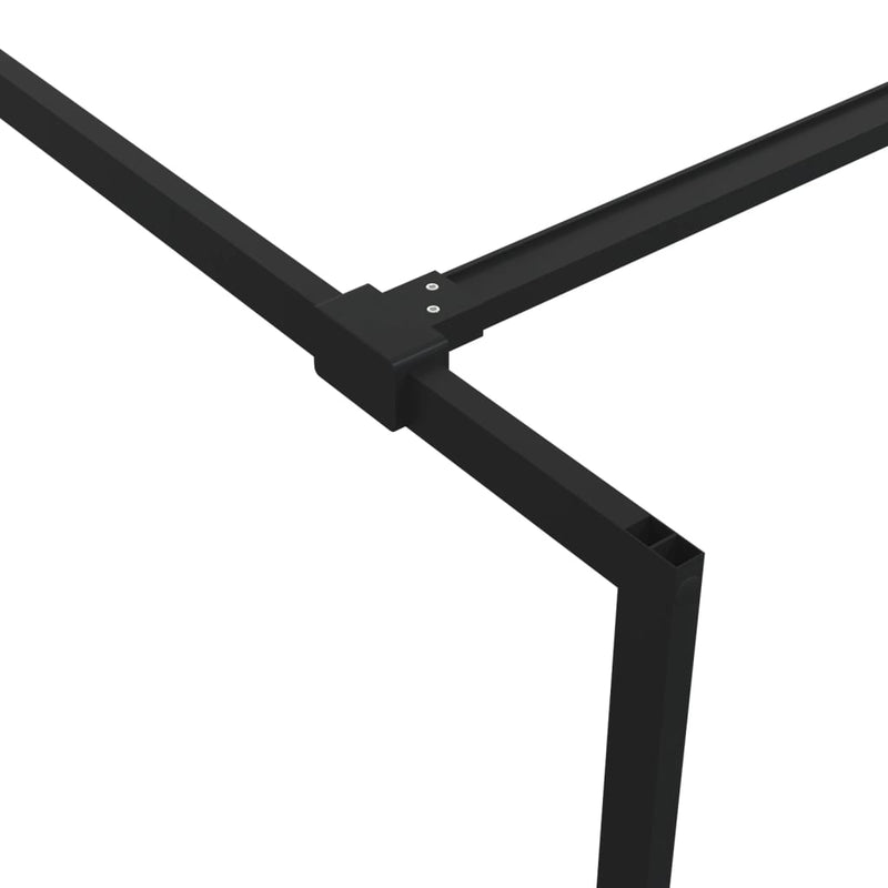 vidaXL fekete átlátszó ESG üveg zuhanyfal 115 x 195 cm