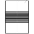 vidaXL fekete átlátszó ESG üveg zuhanyfal 140 x 195 cm
