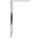 vidaXL fekete átlátszó ESG üveg zuhanyfal 140 x 195 cm