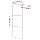 vidaXL fehér átlátszó ESG üveg zuhanyfal 80x195 cm