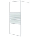 vidaXL fehér átlátszó ESG üveg zuhanyfal 90 x 195 cm