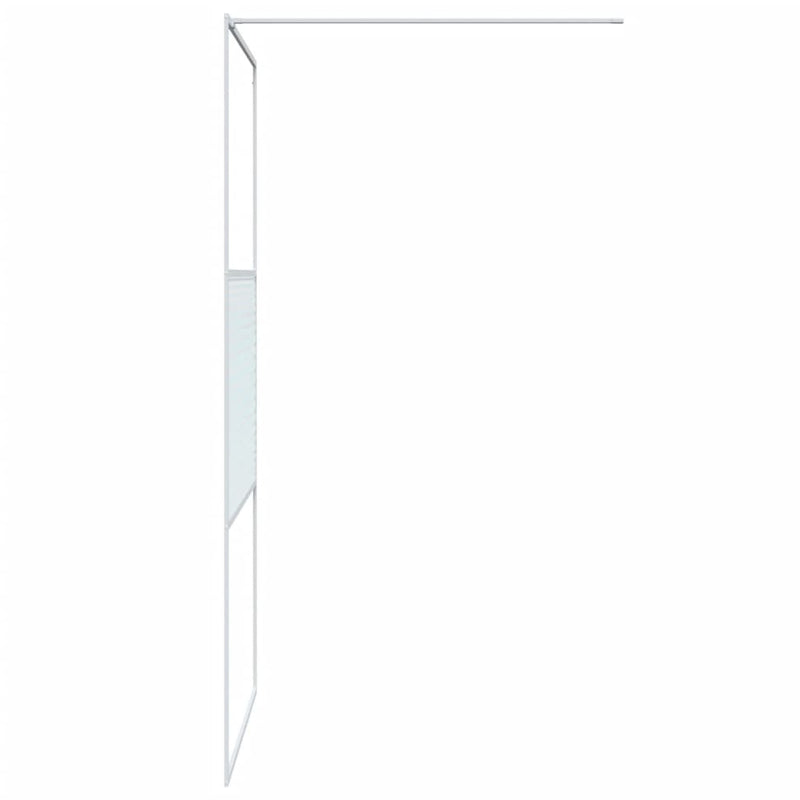 vidaXL fehér átlátszó ESG üveg zuhanyfal 100 x 195 cm