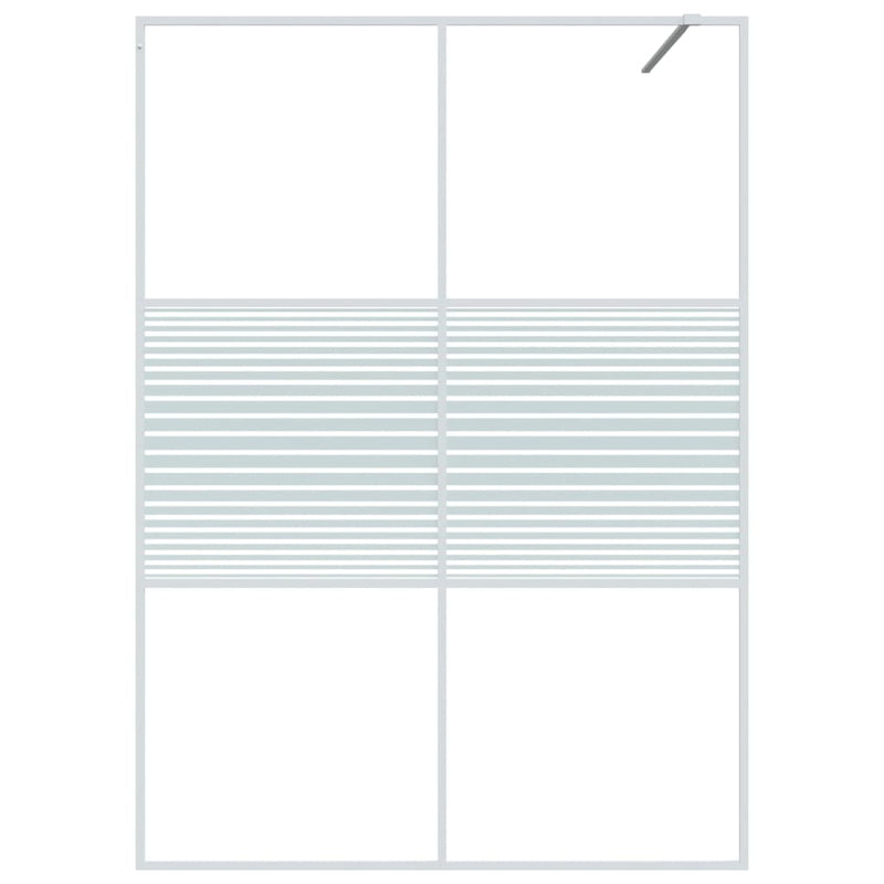 vidaXL fehér átlátszó ESG üveg zuhanyfal 140 x 195 cm
