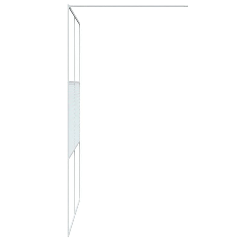 vidaXL fehér átlátszó ESG üveg zuhanyfal 140 x 195 cm