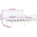 vidaXL fekete tömör fa ágykeret 200 x 200 cm