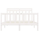 vidaXL fehér tömör fenyőfa ágykeret 160x200 cm