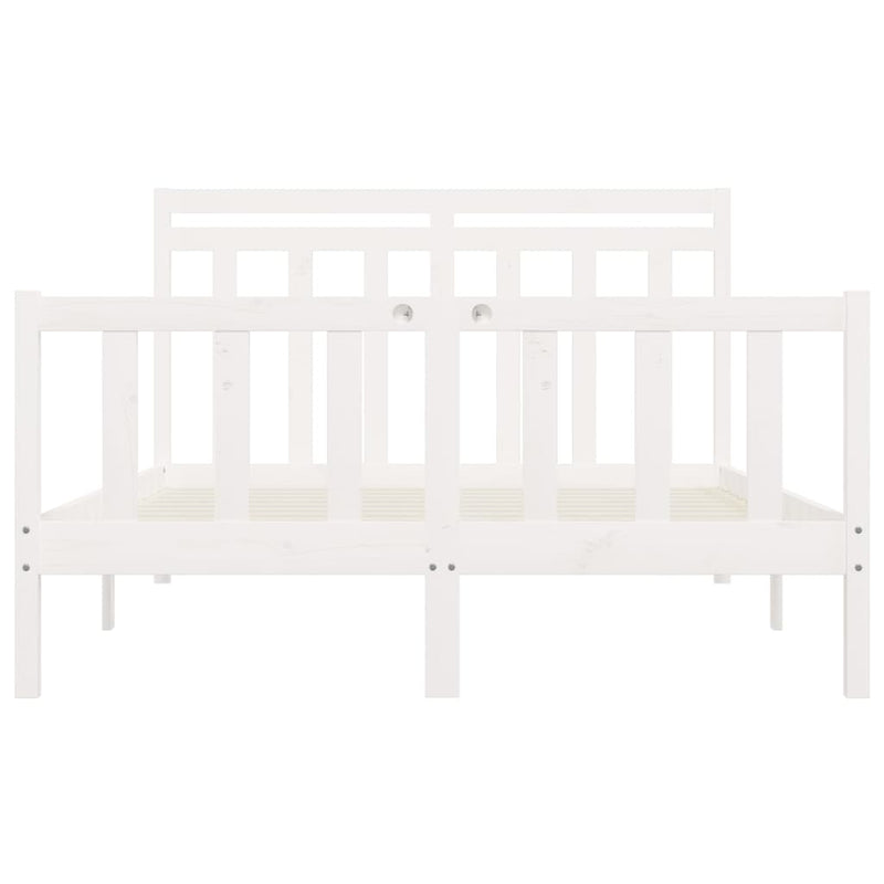 vidaXL fehér tömör fenyőfa ágykeret 160x200 cm