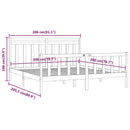 vidaXL fekete tömör fenyőfa ágykeret 200x200 cm