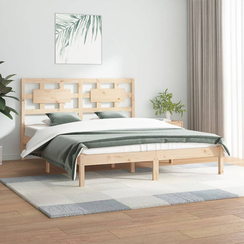 vidaXL tömör fenyőfa ágy matrac nélkül 150x200 cm