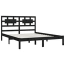 vidaXL fekete tömör fenyőfa ágykeret 200 x 200 cm