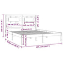 vidaXL fekete tömör fenyőfa ágykeret 200 x 200 cm