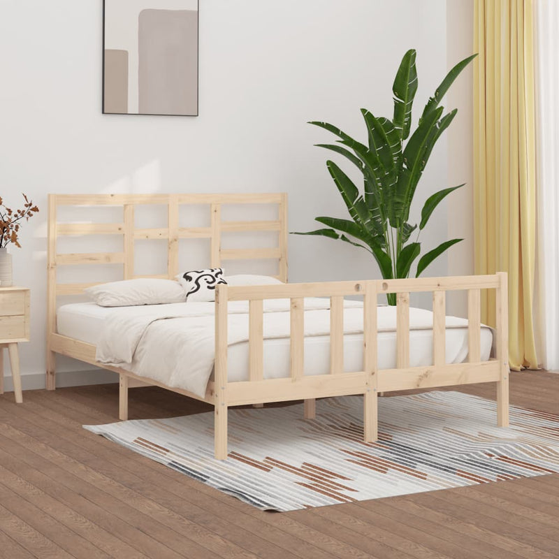 vidaXL tömör fenyőfa ágy matrac nélkül 140 x 200 cm
