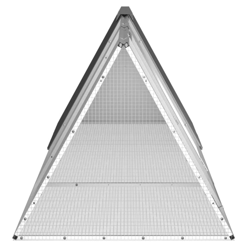 vidaXL antracitszürke horganyzott acél nyúlketrec 302,5x80,5x71 cm