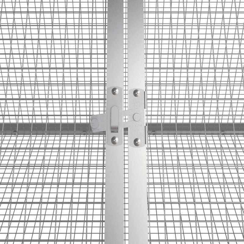 vidaXL antracitszürke horganyzott acél nyúlketrec 302,5x80,5x71 cm