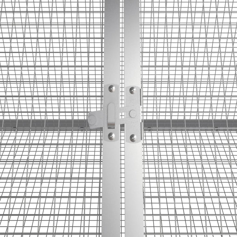 vidaXL antracitszürke horganyzott acél nyúlketrec 403,5x80,5x71 cm